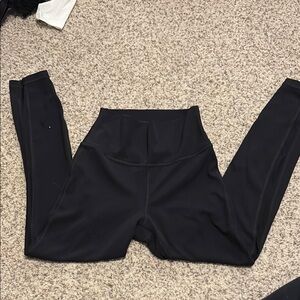 Athleta 7/8 Transcend black leggings with mesh